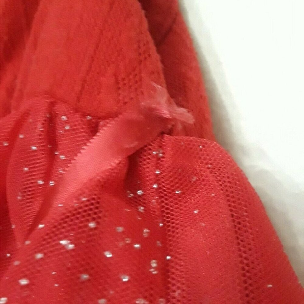 Red Ruffled Kids Dress - Picture 2 of 4